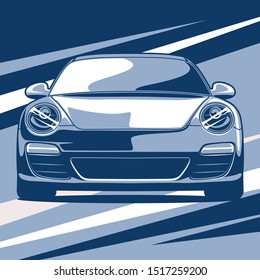 Front view car vector illustration 