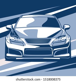 Front view car vector illustration 