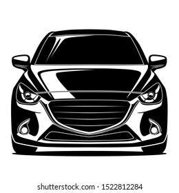 Front view car vector illustration 