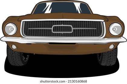 Front view car vector illustration for conceptual design