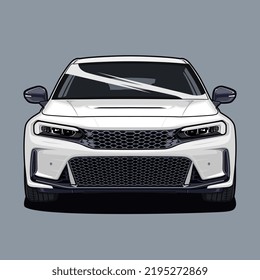 Ilustración del vector de la vista frontal para el diseño conceptual
