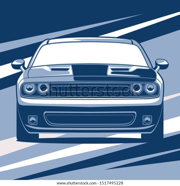 Front view car vector\
illustration 