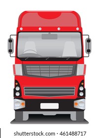 Front view of Cargo truck