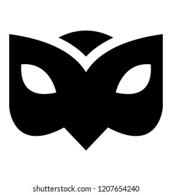 
front view of carnival mask isolated on white background
