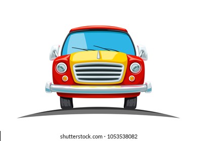front view cartoon car
