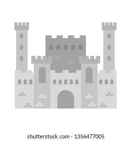 Front view of a castle