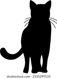 Front view of a cat silhouette