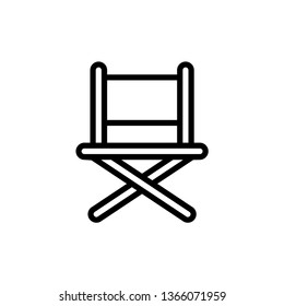 Front view Chair icon illustration.