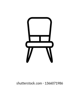 Front view Chair icon illustration.
