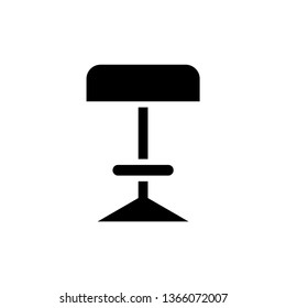 Front view Chair icon illustration.