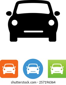 Front view of a compact car icon