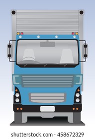 Front view of  Container Cargo truck