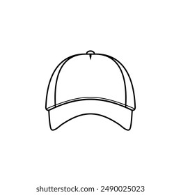 front view hat mockup vector