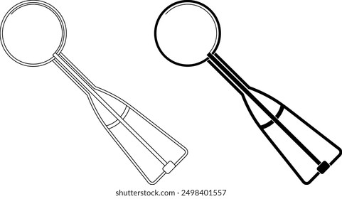 front view ice cream scoop icon set