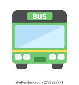 Ilustración de vista frontal de un autobús