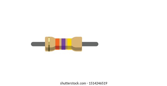 front view illustration of ceramic resistor 