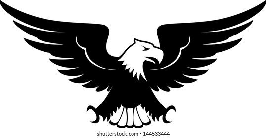 front view image of eagle design isolated on white background