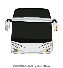 Front View of Indonesian Transportation Buses vector art