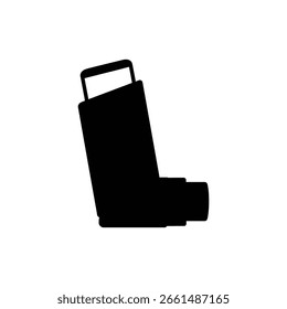 Front View of Inhaler Device for Respiratory Treatment and Asthma Care