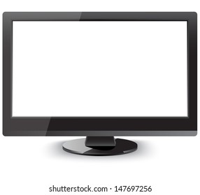 Front view of an isolated  LCD television 