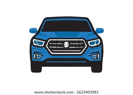 front view luxry car vector illustration 