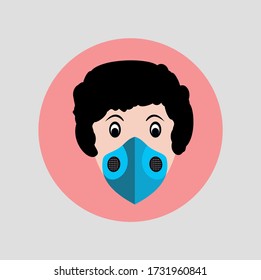 Front view of a man wearing a face mask