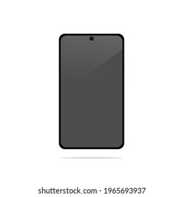 Front view mobile phone template. Smartphone mockup