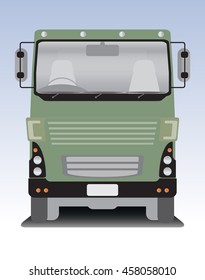 Front view of Modern Cargo  truck