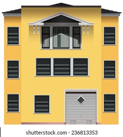 Vorderansicht eines modernen Designgebäudes
