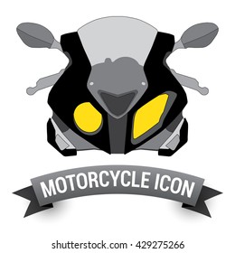 Front View Motor Bike Icon /  Motorcycle Badges / Motorcycle Design