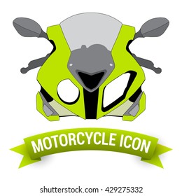 Front View Motor Bike Icon /  Motorcycle Badges / Motorcycle Design