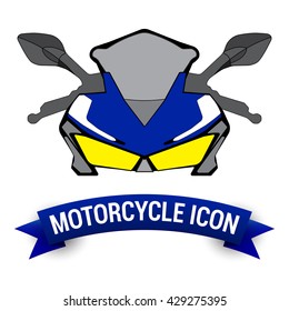 Front View Motor Bike Icon /  Motorcycle Badges / Motorcycle Design