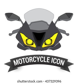 Front View Motor Bike Icon / Motor Badges / Motorcycle Design