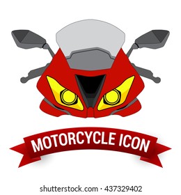 Front View Motor Bike Icon / Motor Badges / Motorcycle Design