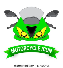 Front View Motor Bike Icon / Motor Badges / Motorcycle Design