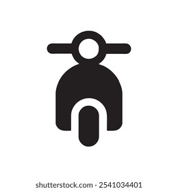 Front view of motorcycle vehicle sign isolated icon graphic vector