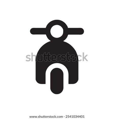 Front view of motorcycle vehicle sign isolated icon graphic vector