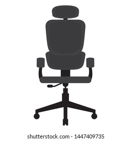 Front view of an office chair - Vector