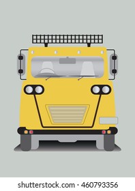 Front view of old truck