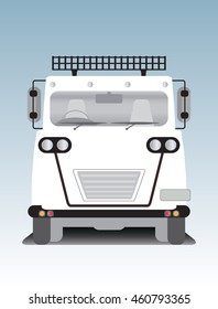 Front view of old truck