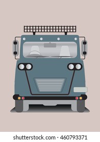 Front view of old truck
