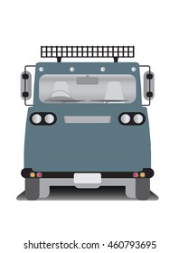 Front view of old truck