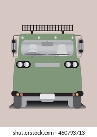 Front view of old truck
