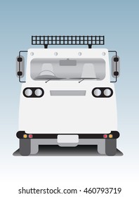 Front view of old truck