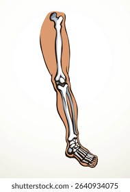 Front view old woman sick injury toe muscl tissue part ache hospital surgery care scan x ray radius white logo Black hand drawn femal upper fibular ankle injur medic xray ill pain exam line sketch art