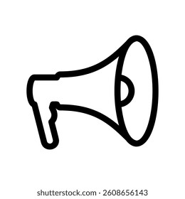 Front view outline of a loudhailer or megaphone for announcements icon