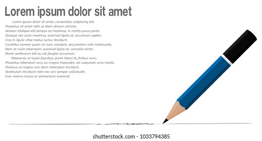 Front view of pencil which is writing spiral line on white background
