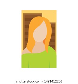 front view of a person on a special background, vector illustration design