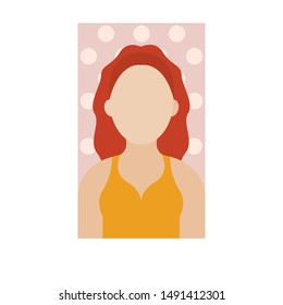 front view of a person on a special background, vector illustration design