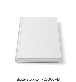 front view of perspective Blank book cover white. vector illustrations